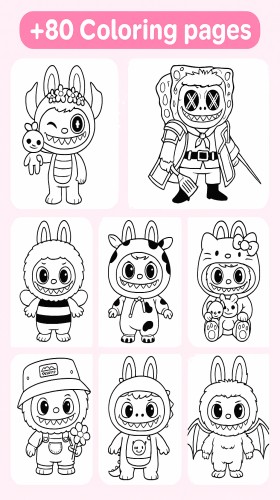 Labubu Coloring Games for Kids